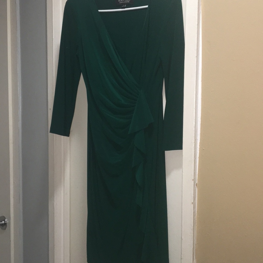 Hunter green crisscross chest dress
